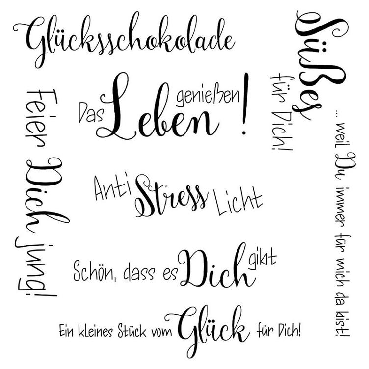 Stempel Clear Sprüche 5