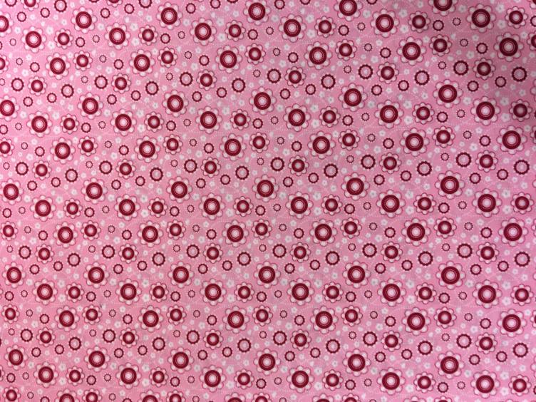 Stoff Baumwolle Blumen, pink