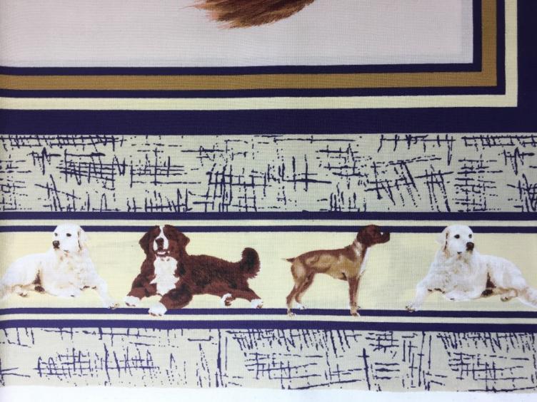 Stoff Baumwolle Panel, Hund - 1