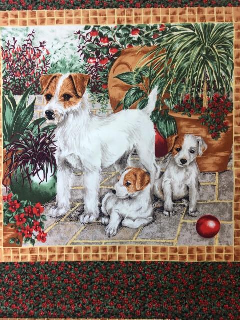 Stoff Baumwolle Panel, Hunde