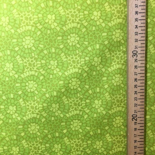 Stoff Baumwolle, Patchwork Mosaik Grün
