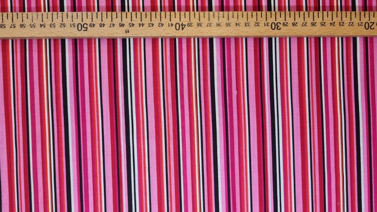 Stoff Baumwolle, Patchwork Rosa Streifen