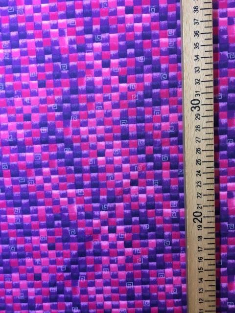 Stoff Baumwolle, Patchwork Tetris Pink