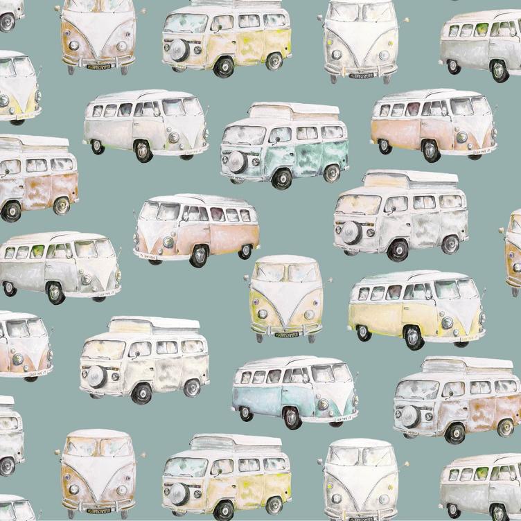 Stoff Canvas Happy Camper