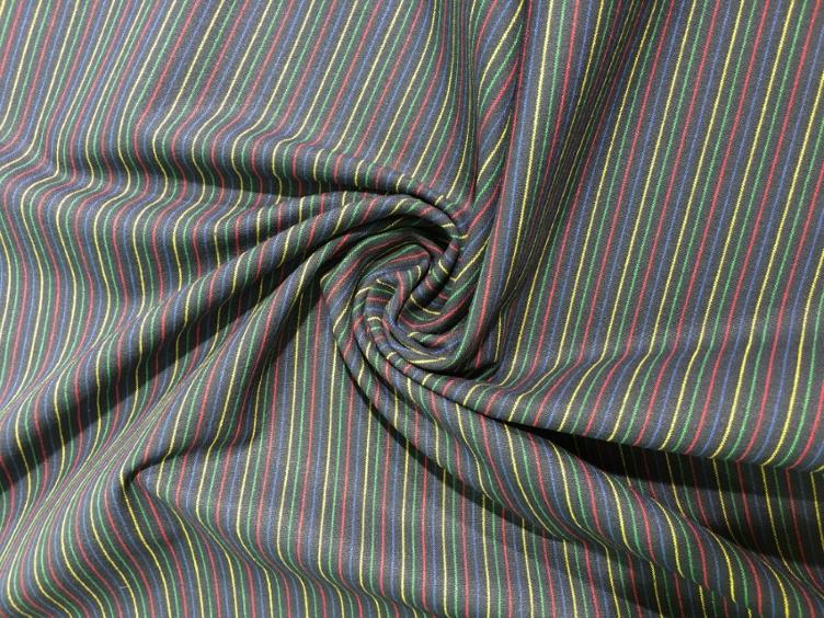 Stoff Cotton/Elasthan gestreift, farbig - 0