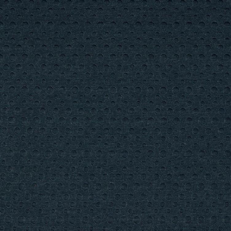 Stoff French Terry Embossed, Indigo Melange