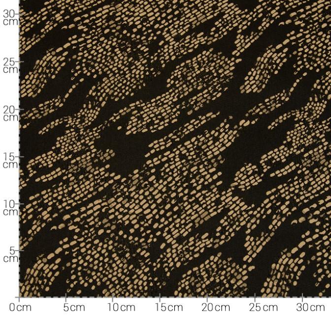 Stoff Futter Jacquard, Sofie Camel/schwarz - 1