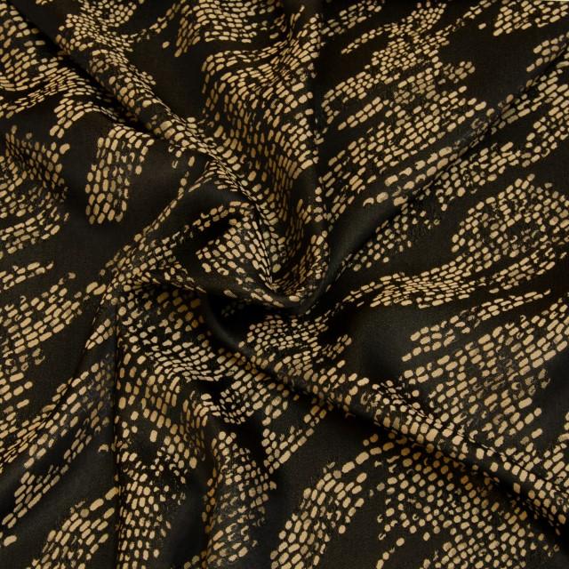 Stoff Futter Jacquard, Sofie Camel/schwarz - 0