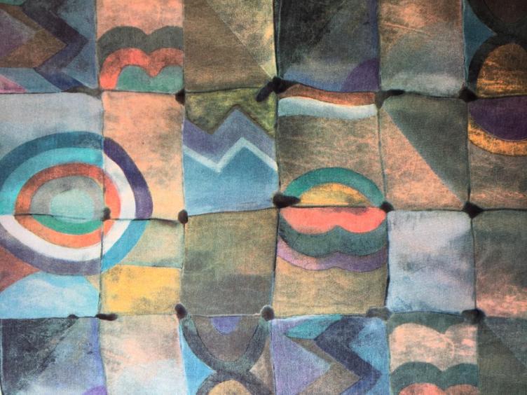 Stoff Jersey, Viskose bunte Quadrate