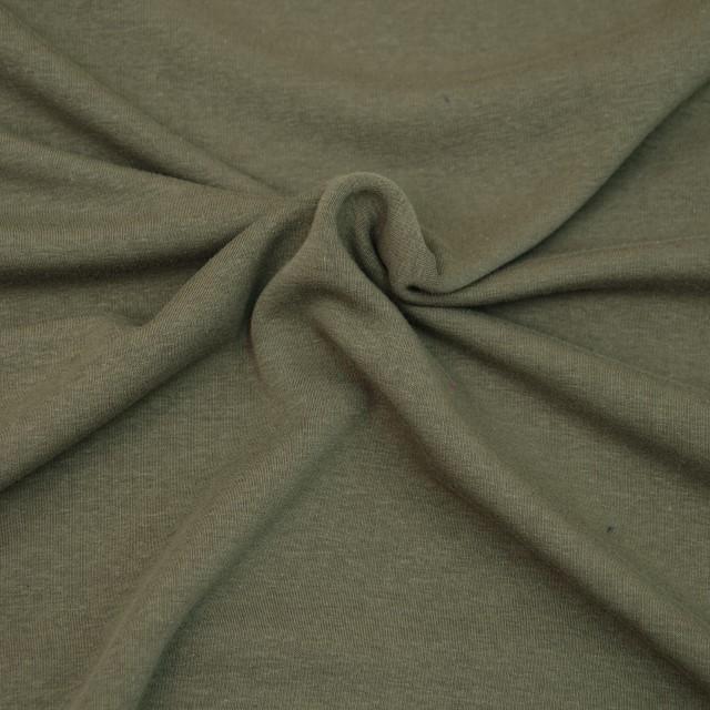 Stoff Kuschel Jogging, Khaki