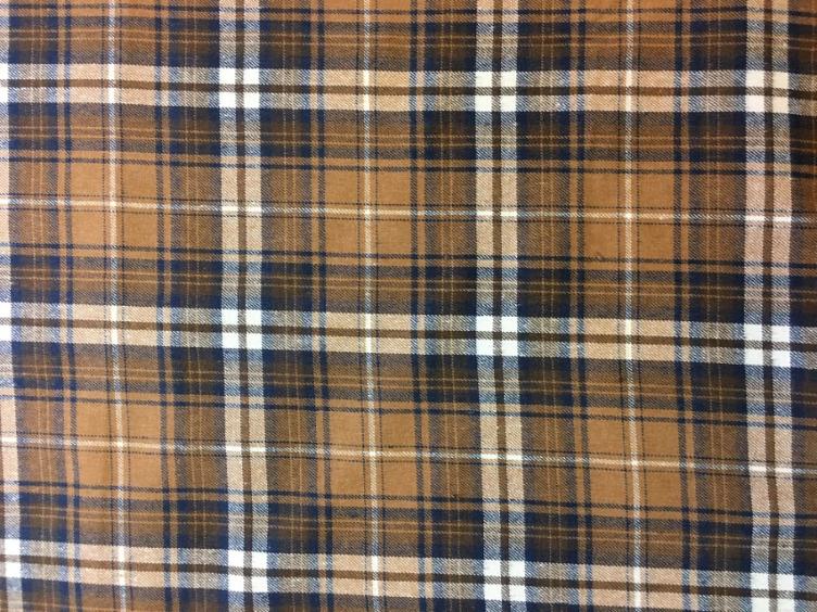 Stoff Recycled Check, Cognac
