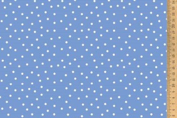 Stoff Tupfen gross blau-weiss