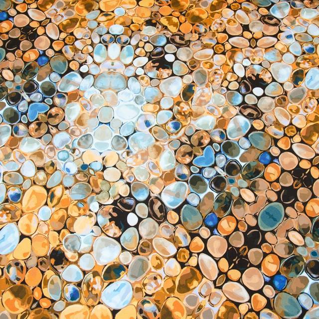 Stoff Viskose Crêpe, Biggi Marble