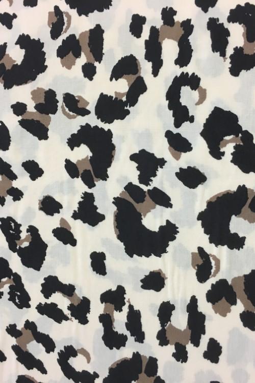 Stoff Viskose Druck Leopard