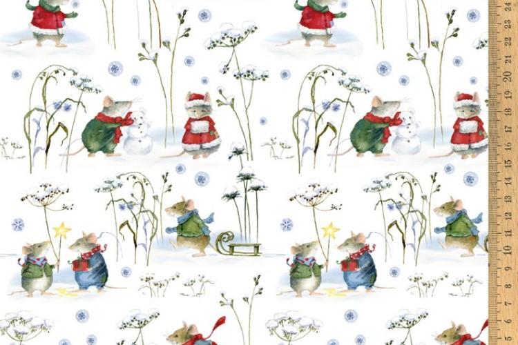 Stoff Wintermäuse