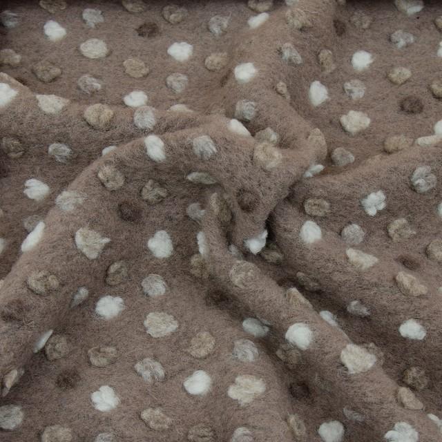 Stoff Woll-Walk, Ounta penita beige - 0