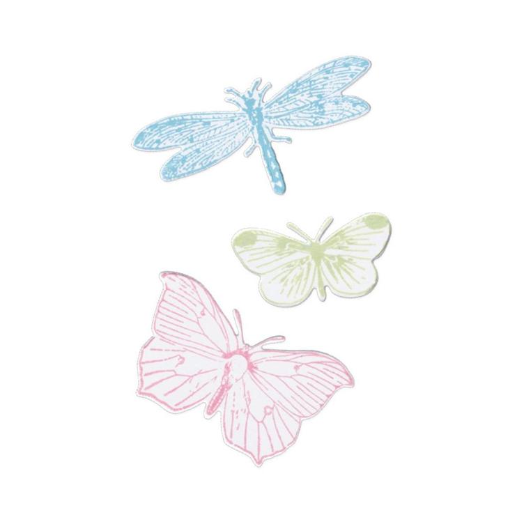 Sizzix framelits x3 + stamps x3 engraved wings - 1