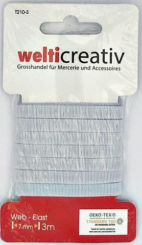 WELTICREATIV WEB ELAST 7MM, WEISS